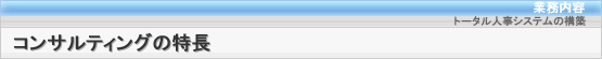 コンサルティングの特長